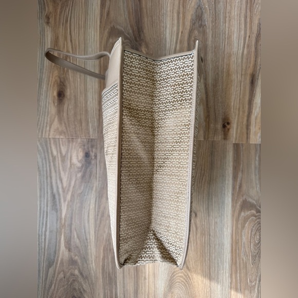 Mark Cross Vintage Cream/Tan Leather & Fabric Tote – Made in Italy – Rare Find - Picture 4 of 8